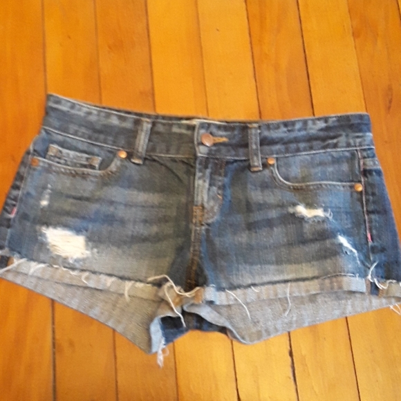 VS Pink Distressed Denim Shorts - Picture 3 of 6